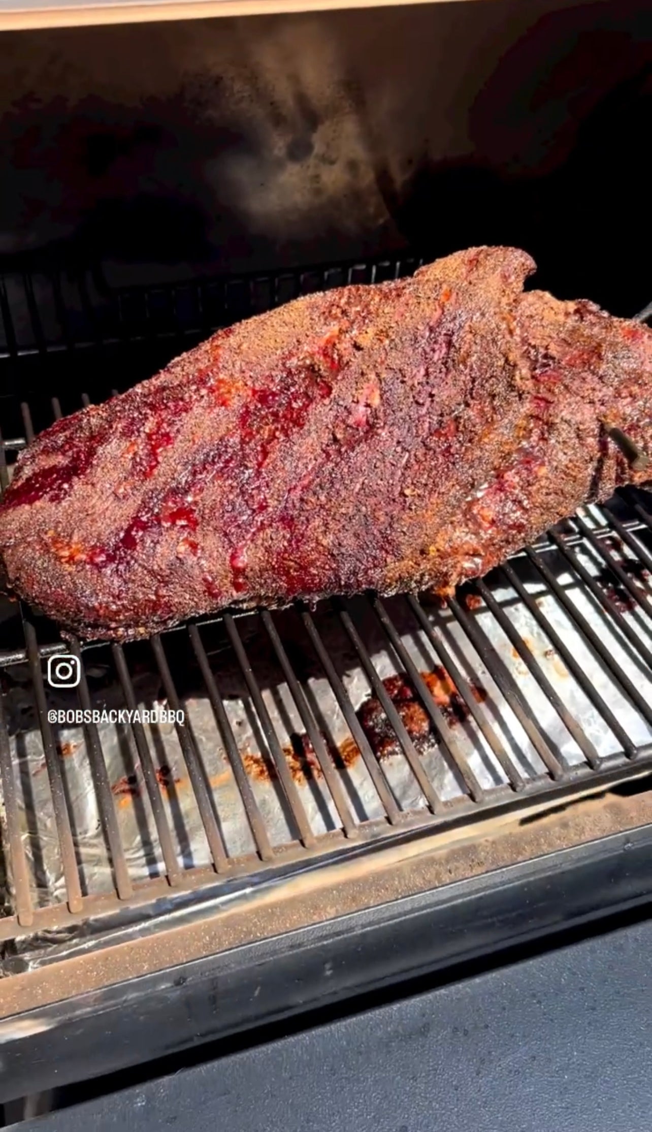 Load video: 15 pound prime brisket seasoned with All Purpose SPG